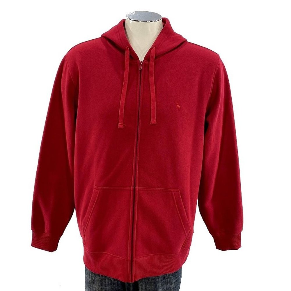 Tailorbyrd Hoodie Full Zip Sweatshirt‎ Red Mens